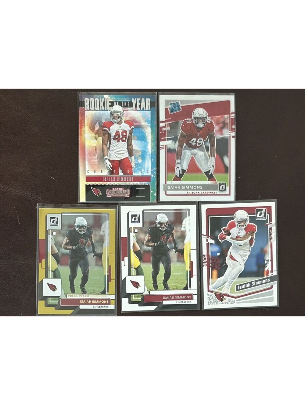 2020 ISAIAH SIMMONS 2 RC LOT + SPECIAL INSERT GOLD PRESS PROOF PARALLEL-5 CARDS